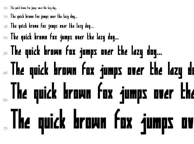 Human Alter Ego font waterfall
